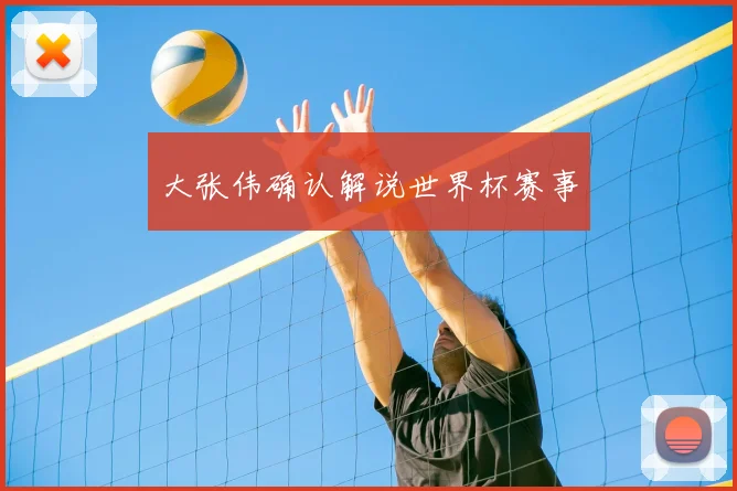大张伟确认解说世界杯赛事